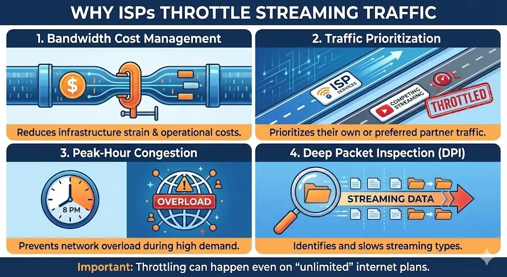 Why Your ISP Throttles Your Stream (and How We Bypass It)
