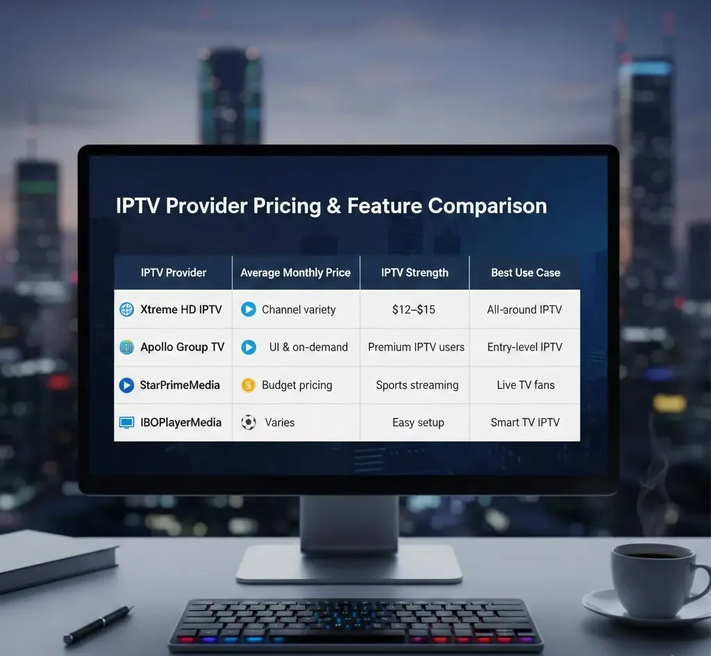IPTV Provider Pricing & Feature Comparison