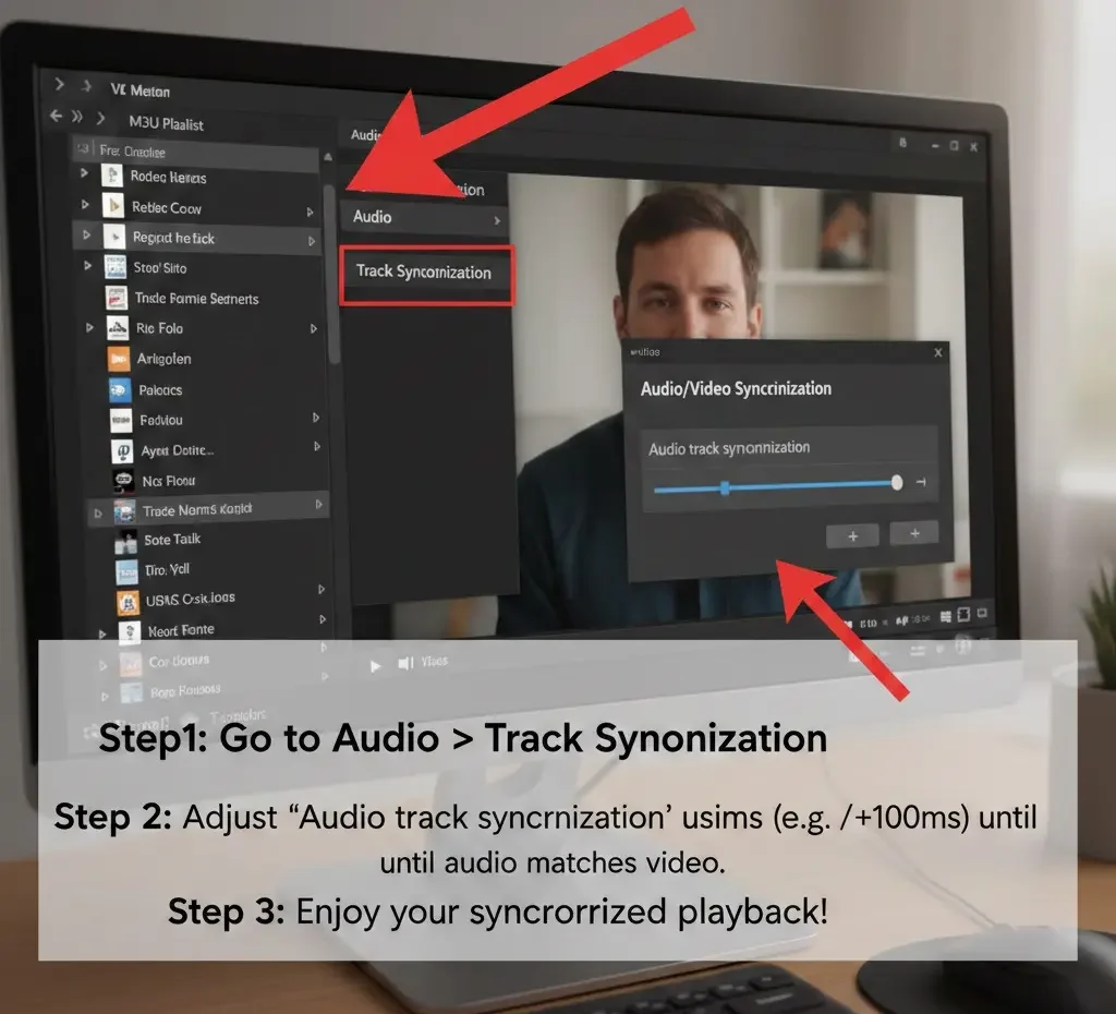 How to Fix Audio Out of Sync in VLC Player for M3U Playlists