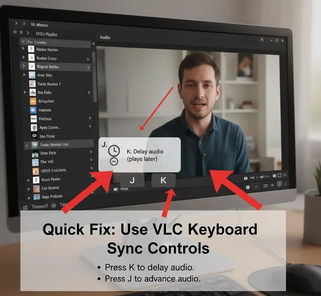 Quick Fix: Use VLC Keyboard Sync Controls