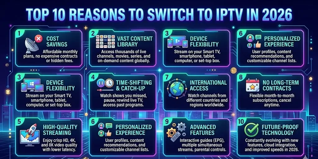 Top 10 Reasons to Switch to IPTV in 2026