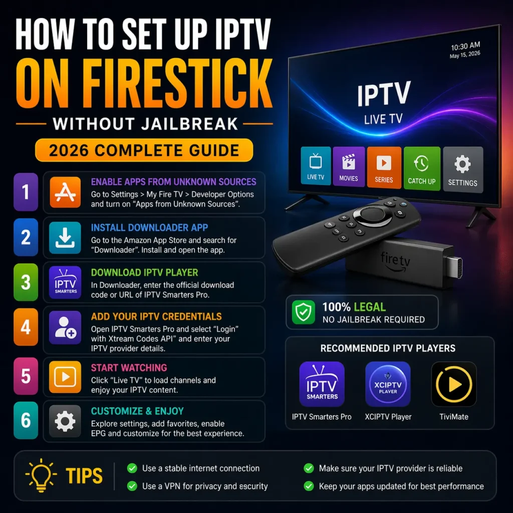 How to Set Up IPTV on Firestick Without Jailbreak (2026 Complete Guide)