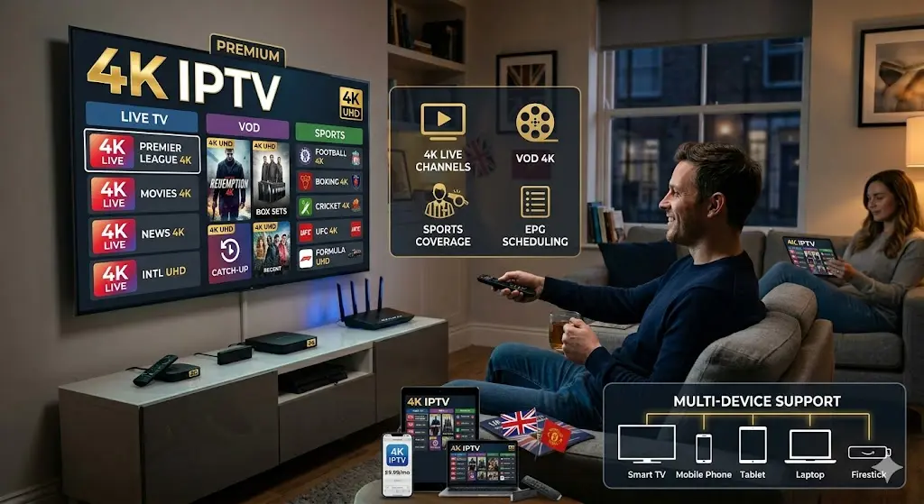 4K IPTV Subscription UK Cheap 2026